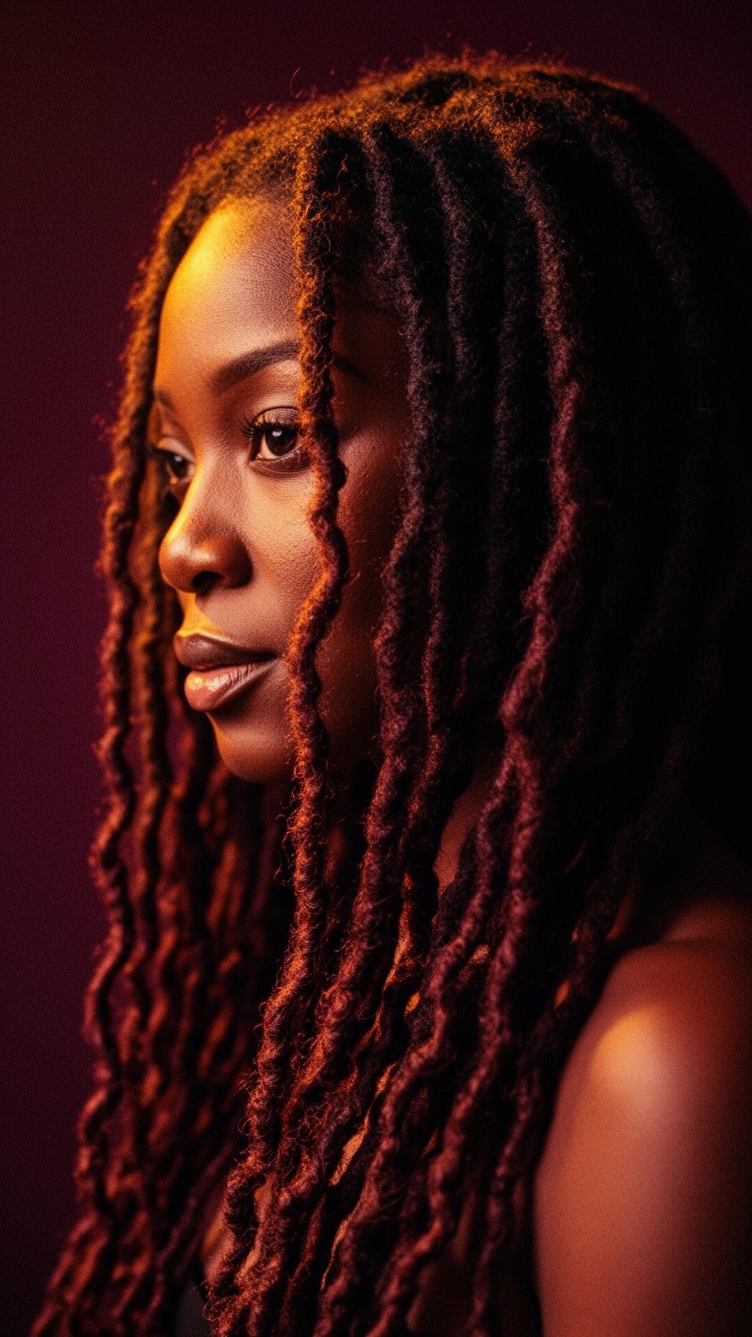 Close-up of healthy, organically grown locs